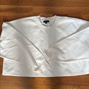 Cream Cropped Sweatshirt